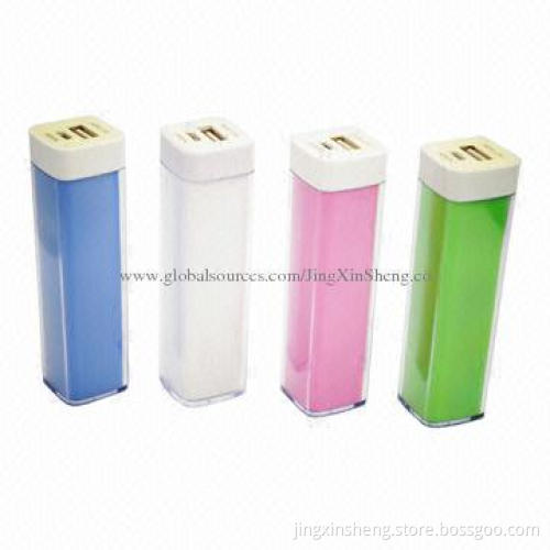 Gorgeous Lipstick Power Banks with 2,600mAh, 5V, 800mAh Output, Long Standby Time